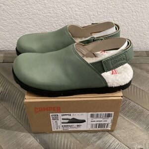 CAMPER Kids' Brutus Faux Fur Slingback Mule, size US 13.5 EU 32